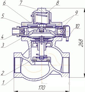 Схема клапана ПКК-40 М №1